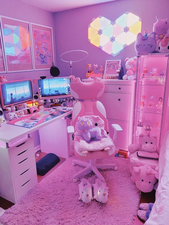 chambre de gaming rose