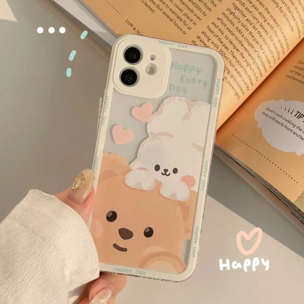 bear and bunny phone case