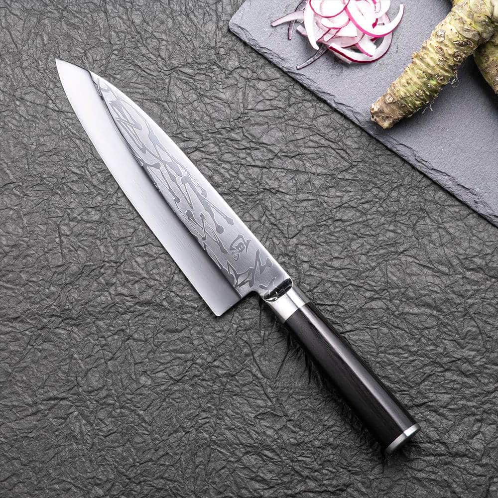 couteau de cuisine japonais noir