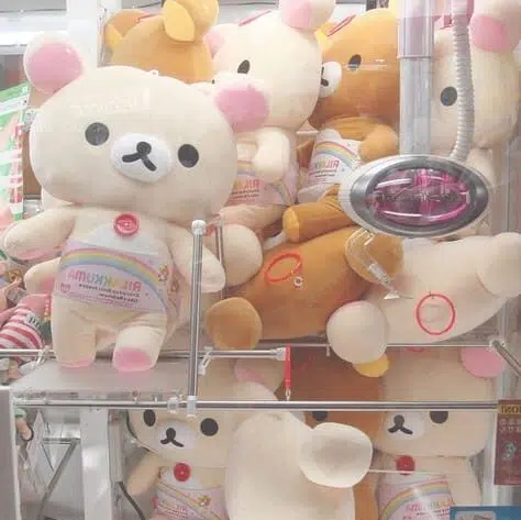 stuffed animals to catch in a Game Center