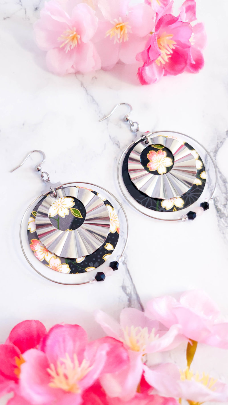Creoles Washi Kuroi Sakura argent scaled