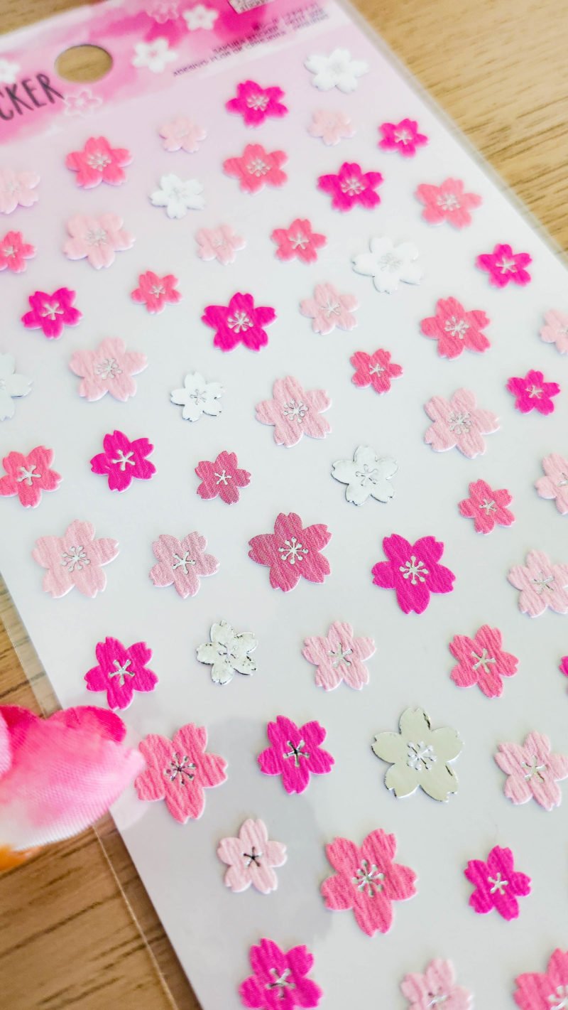stickers fleurs de sakura Papeterie japonaise Hana scaled