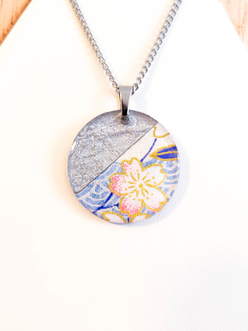 Collier Washi Duo Aoi Sakura argente scaled